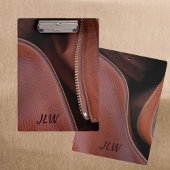 Bruin Faux Leder Unzipped Klembord