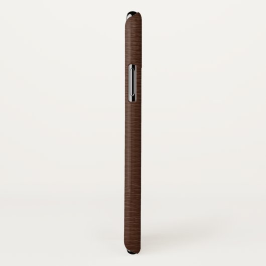 Bruin Faux leer Monogram Case-Mate iPhone Case (Achterkant / rechts)