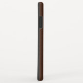 Bruin faux leer monogram Case-Mate iPhone case (Achterkant/rechts)