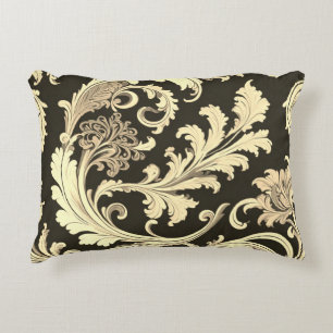 Bruin Fleur Antiek Accent Kussen