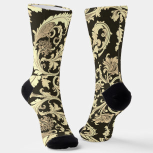 Bruin Fleur Antiek Sokken