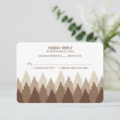 Bruin Forest Range Woodland bruiloft RSVP (Staand voorkant)