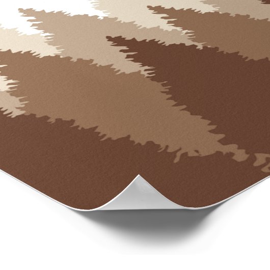 Bruin Forest Range Woodland bruiloft zitgrafiek Poster (Hoek)