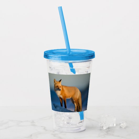 Bruin Fox Acryl Drinkbeker (Voorkant ijs)