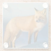 Bruin Fox Glazen Onderzetter (Achterkant)