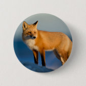 Bruin Fox Ronde Button 5,7 Cm (Voorkant)