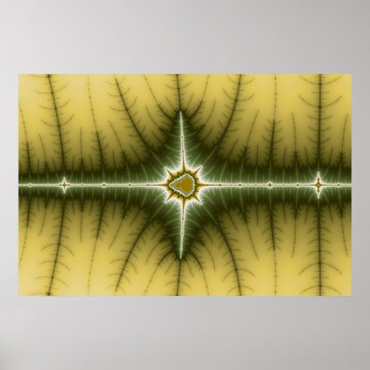 Bruin - Fractaal Poster (Voorkant)