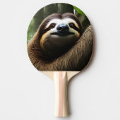 Bruin Fuzzy Sloth, Ping Pong Paddle Tafeltennisbatje (Voorkant)