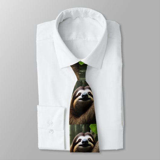 Bruin Fuzzy Sloth, Stropdas (Gebonden)
