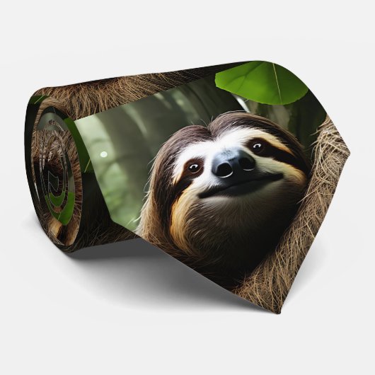 Bruin Fuzzy Sloth, Stropdas (Opgerold)