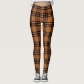 Bruin geborduurd patroon leggings (Voorkant)