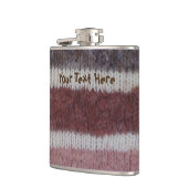 bruin gebreide strepen, stijlvol ontwerp heupfles (Links)