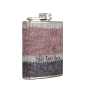 bruin gebreide strepen, stijlvol ontwerp heupfles (Rechts)