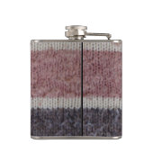 bruin gebreide strepen, stijlvol ontwerp heupfles (Achterkant)