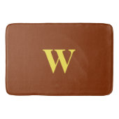Bruin Geel Monogram Badmat (Voorkant)