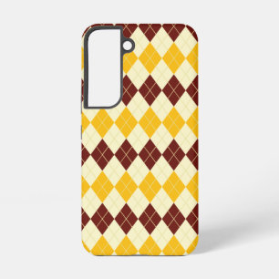 Bruin - Geel Schots Tartan-Patroon Samsung Galaxy Hoesje