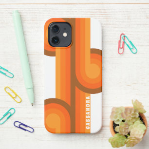 Bruin Geel Sinaasappel Mideeuwse Kunstpatroon iPhone 12 Hoesje