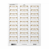 Bruin geknoopt liefde bomen herfst bruiloft adres etiket (Full Sheet)