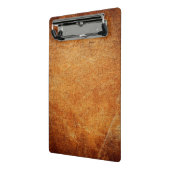 Bruin gelooid leder mini klembord (Angled2)