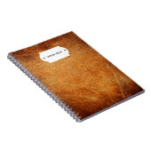 Bruin gelooid leder notitieboek (Rechterzijde)
