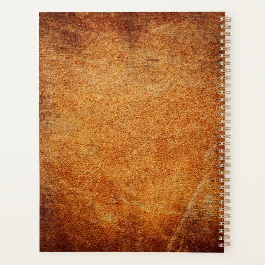 Bruin  gelooid leder planner (Achterkant)