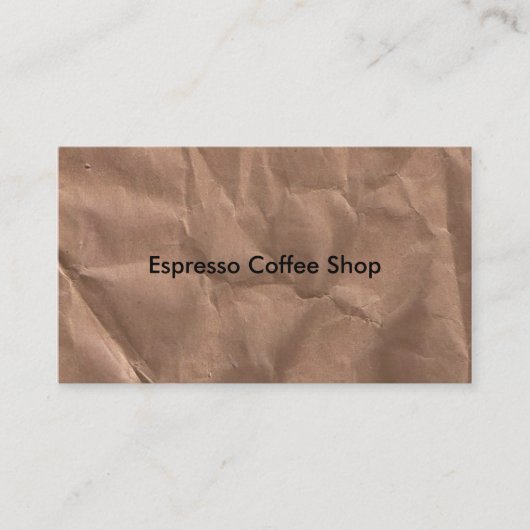 Bruin gemarmerd Visitekaartje (Voorkant)