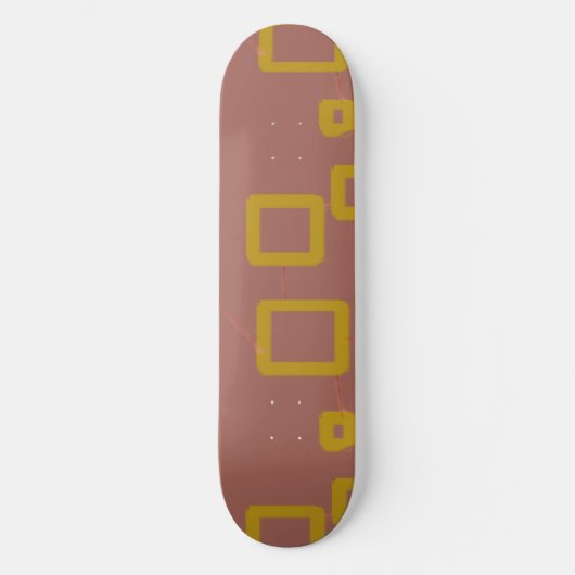 Bruin geometrisch skateboard (Voorkant)