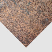 Bruin, geroosterd metaal corrosiepatroon 2 tissuepapier (Detail)