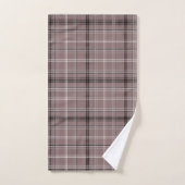 Bruin geruit bad handdoek (Handdoek)