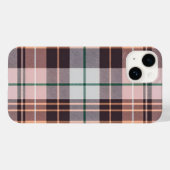 Bruin geruit Case-Mate iPhone case (Achterkant (horizontaal))
