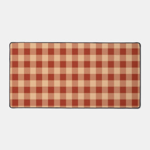 Bruin geruit gingham patroon bureaumat