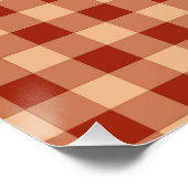 Bruin geruit gingham patroon perfect poster (Hoek)