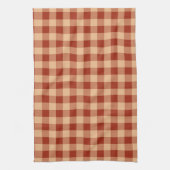 Bruin geruit gingham patroon theedoek (Verticaal)