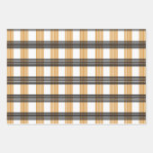 Bruin geruite controlepatroon inpakpapier vel (Voorkant 2)