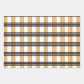 Bruin geruite controlepatroon inpakpapier vel (Voorkant)