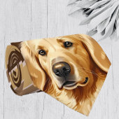 Bruin Gestreepte Golden Retriever Labrador Stropda Stropdas