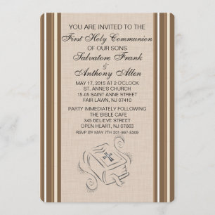 Bruin gestripte tweelingen Bijbelse uitvinding Kaart