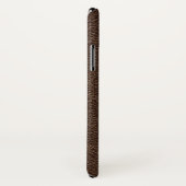 Bruin getextureerd leder Case-Mate iPhone case (Achterkant / rechts)