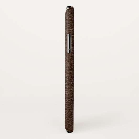 Bruin getextureerd leder Case-Mate iPhone case (Achterkant / rechts)