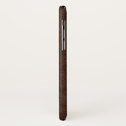 Bruin getextureerd leder Case-Mate iPhone case (Achterkant/links)