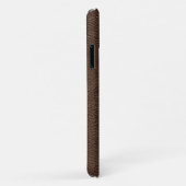 Bruin getextureerd leder Case-Mate iPhone case (Achterkant/rechts)
