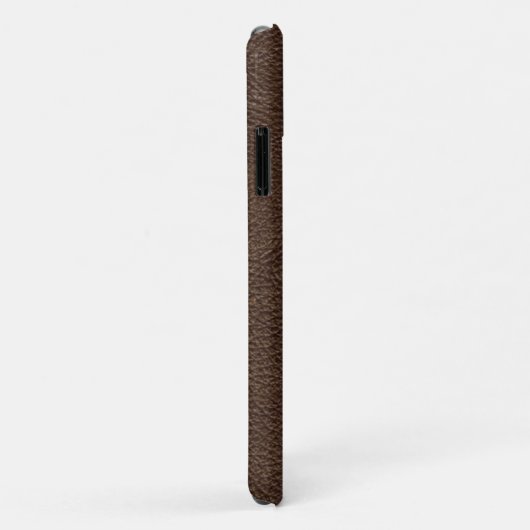 Bruin getextureerd leder Case-Mate iPhone case (Achterkant/rechts)