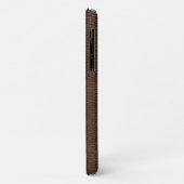 Bruin getextureerd leder Case-Mate iPhone case (Achterkant/links)