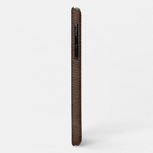 Bruin getextureerd leder Case-Mate iPhone case (Achterkant/links)
