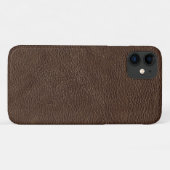 Bruin getextureerd leder Case-Mate iPhone case (Achterkant (horizontaal))