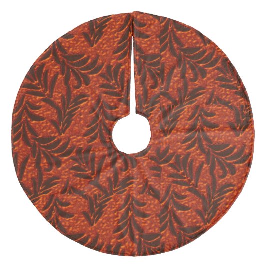 Bruin getextureerde kerstboomrok fleece kerstboom rok (Voorkant)