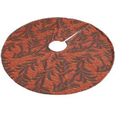 Bruin getextureerde kerstboomrok fleece kerstboom rok (Gekanteld)