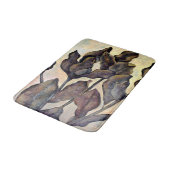 Bruin geverfd leder bath Mat (Gekanteld)