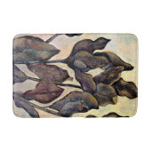 Bruin geverfd leder bath Mat (Voorkant)