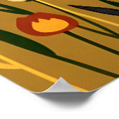 Bruin gevlekte kwartel Abstract Poster (Hoek)